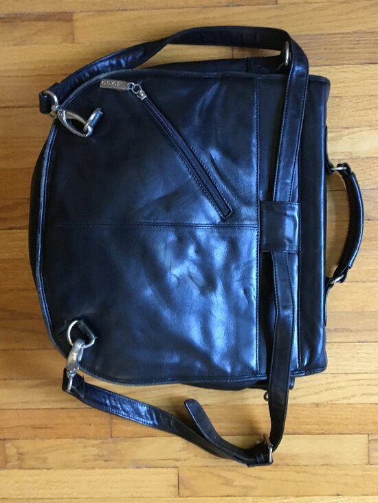 Vintage  HOBO black leather crossbody/backpack main image 11